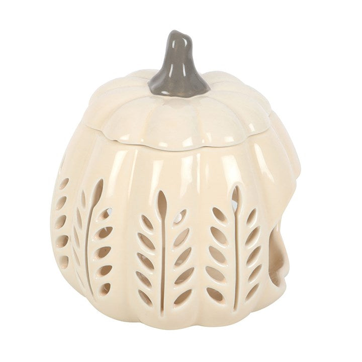 Cream Leaf Cut Out Wax Burner