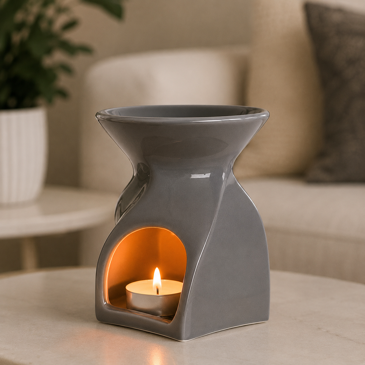 Lyon - Grey Tealight Burner