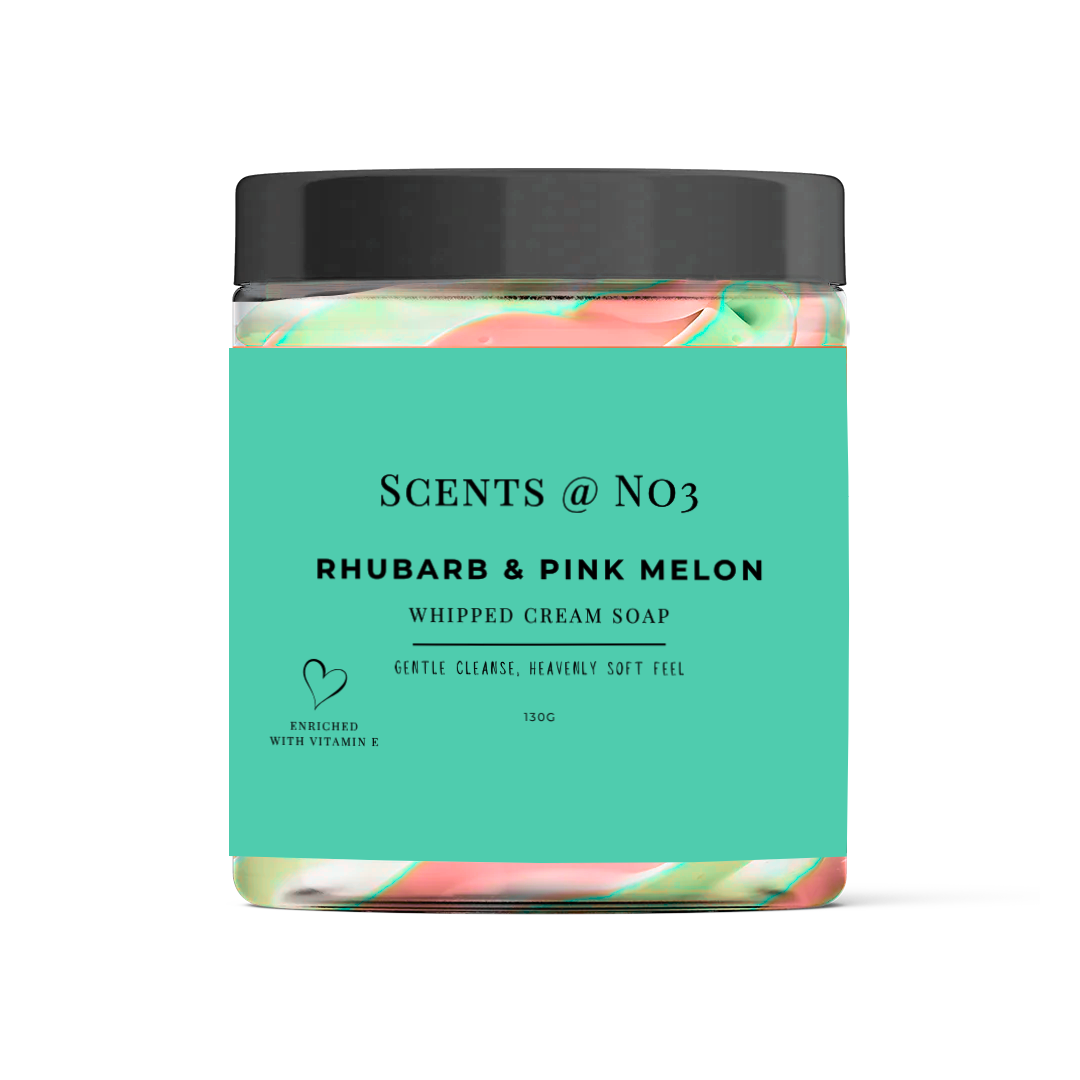 Rhubarb & Pink Melon Whipped Cream Soap