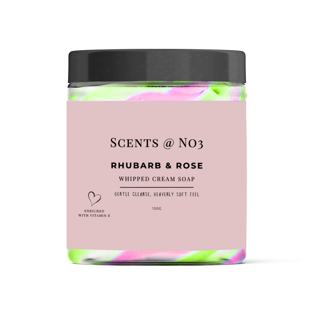 Rhubarb & Rose Whipped Cream Soap