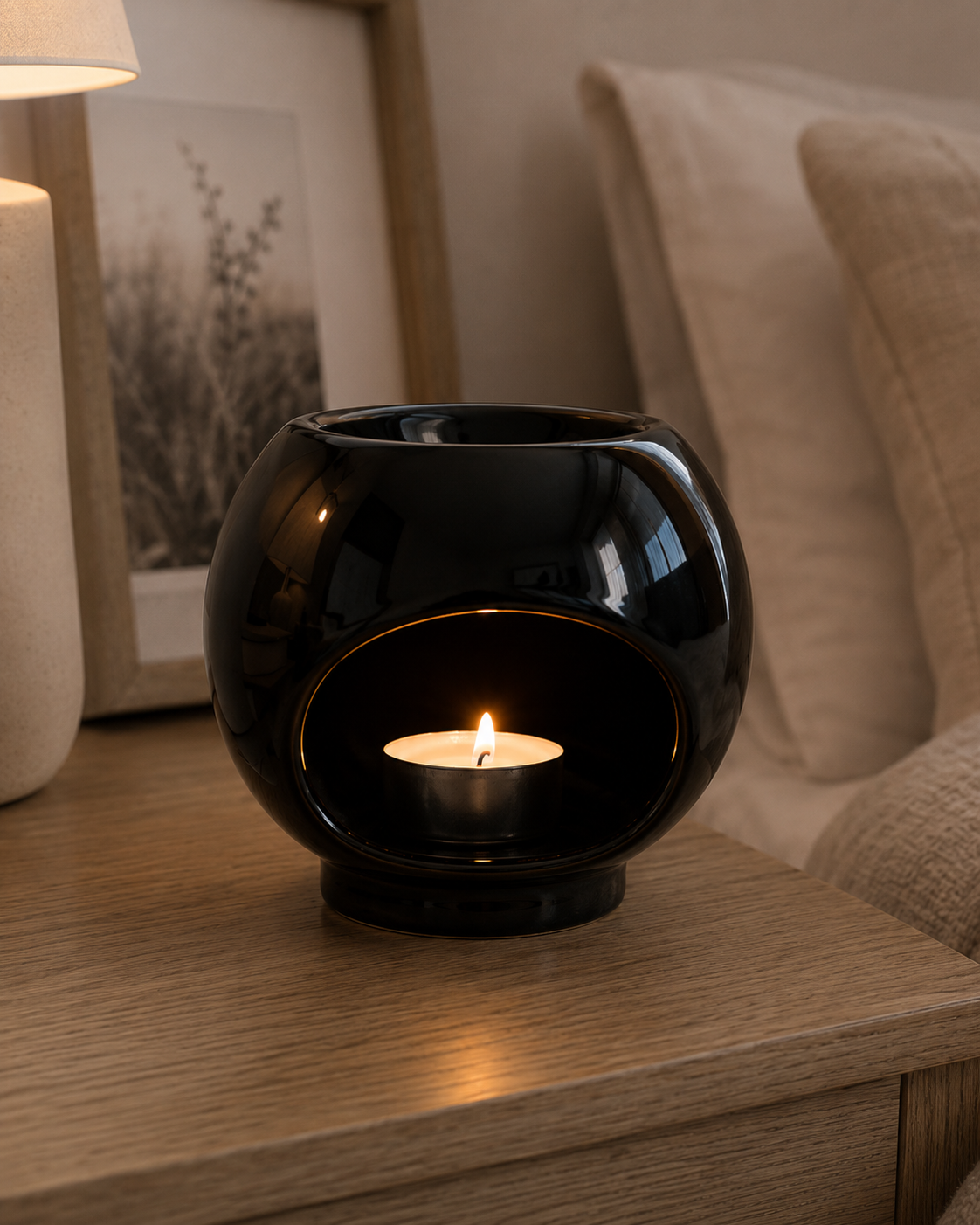 Prague - Black Tealight Burner