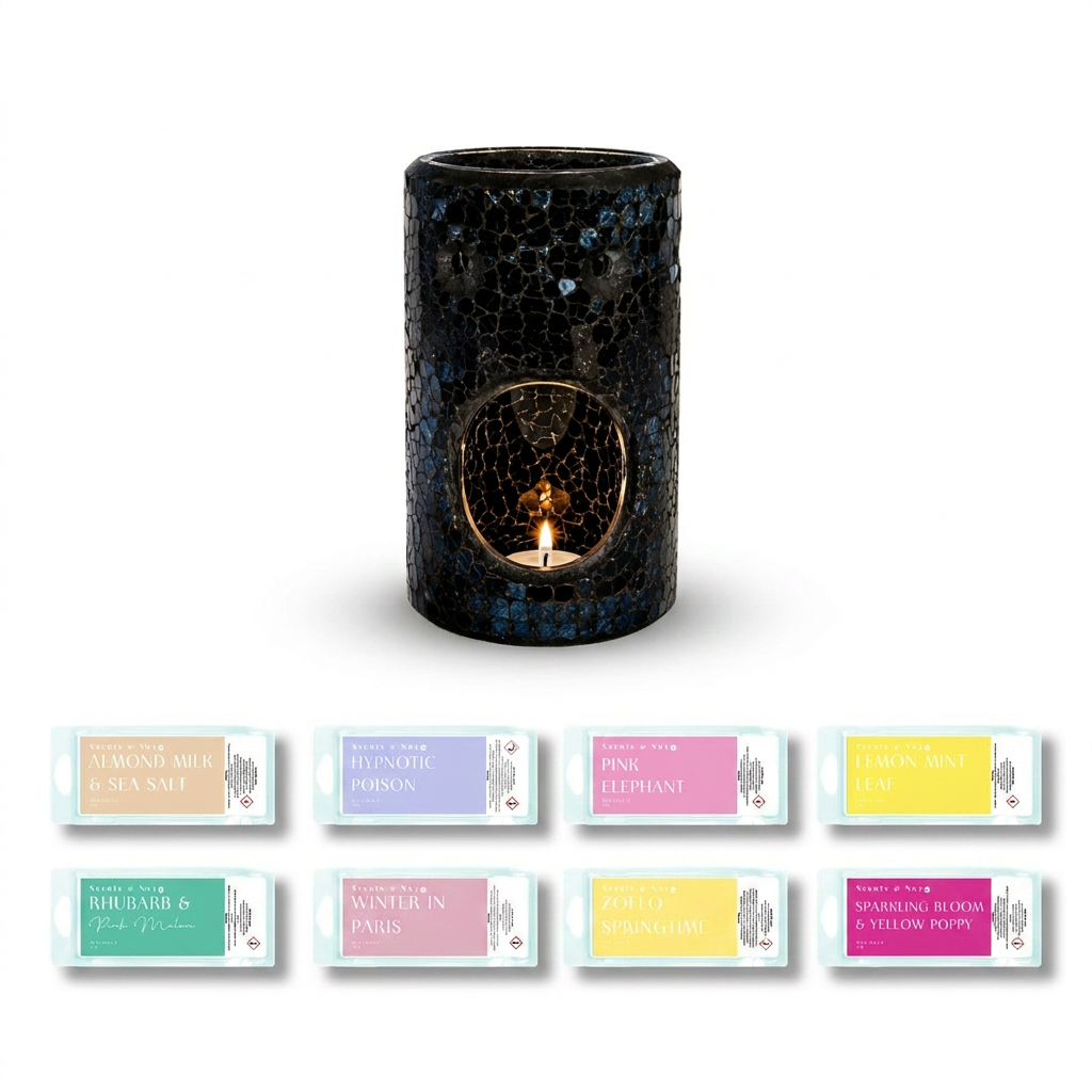 Pilar Tealight Burner + 8 Wax Snap Bars