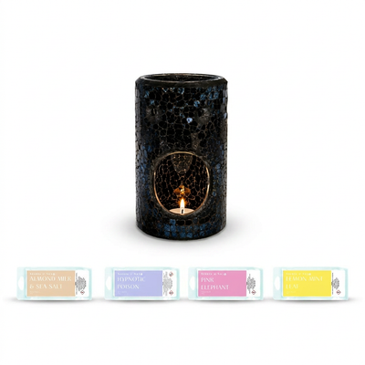Pillar Tealight Burner + 4 Wax Snap Bars