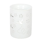 White Bee & Flower Cut Out Tealight Burner