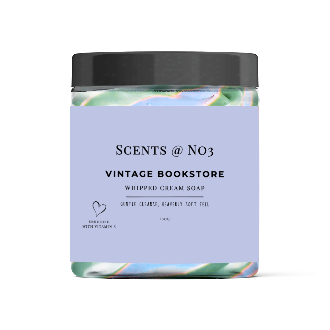 Vintage Bookstore Whipped Cream Soap