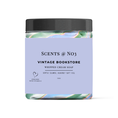 Vintage Bookstore Whipped Cream Soap
