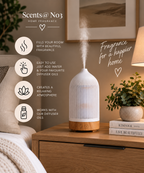 Electric White Ribbed Aroma Diffuser
