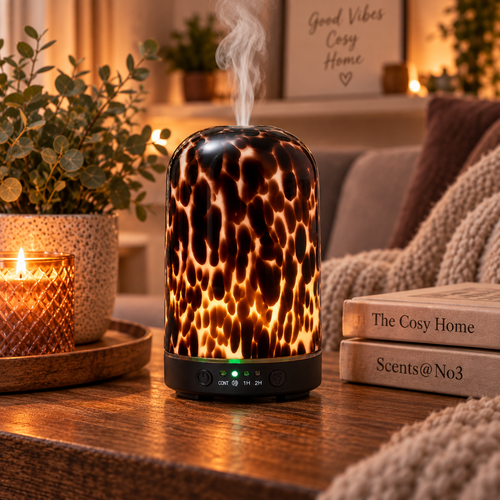 Tortoiseshell Glass Electric Diffuser — Brown