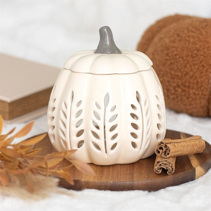 Cream Leaf Cut Out Wax Burner