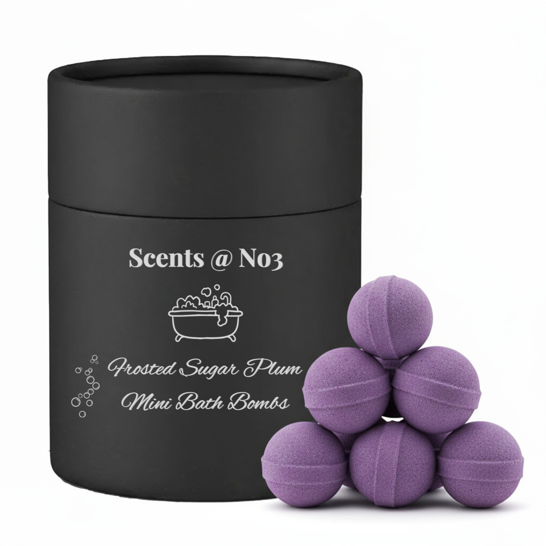 Frosted Sugar Plum Mini Bath Bombs