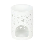 White Heart Cut Out Tealight Burner