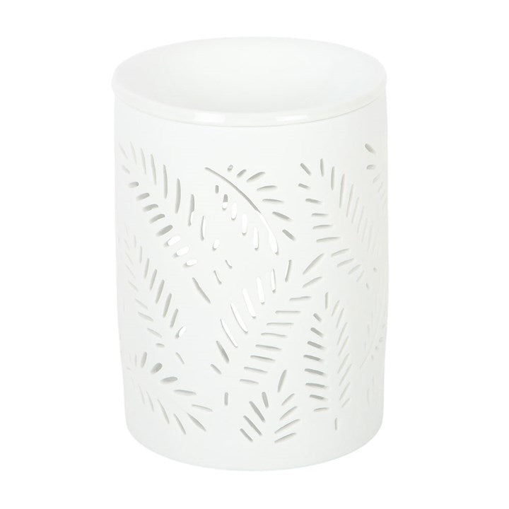 White Leafy Fern Cut Out Tealight Burner