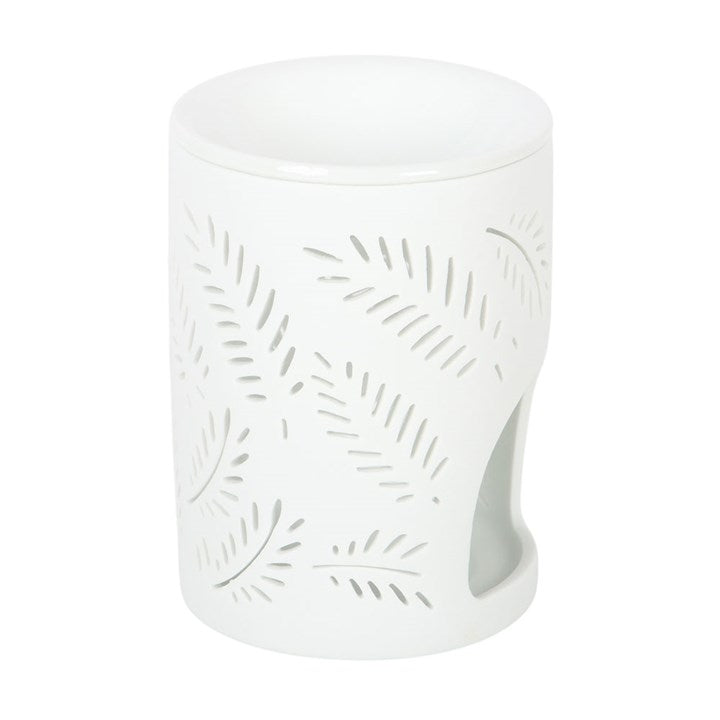 White Leafy Fern Cut Out Tealight Burner