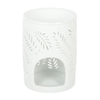 White Leafy Fern Cut Out Tealight Burner
