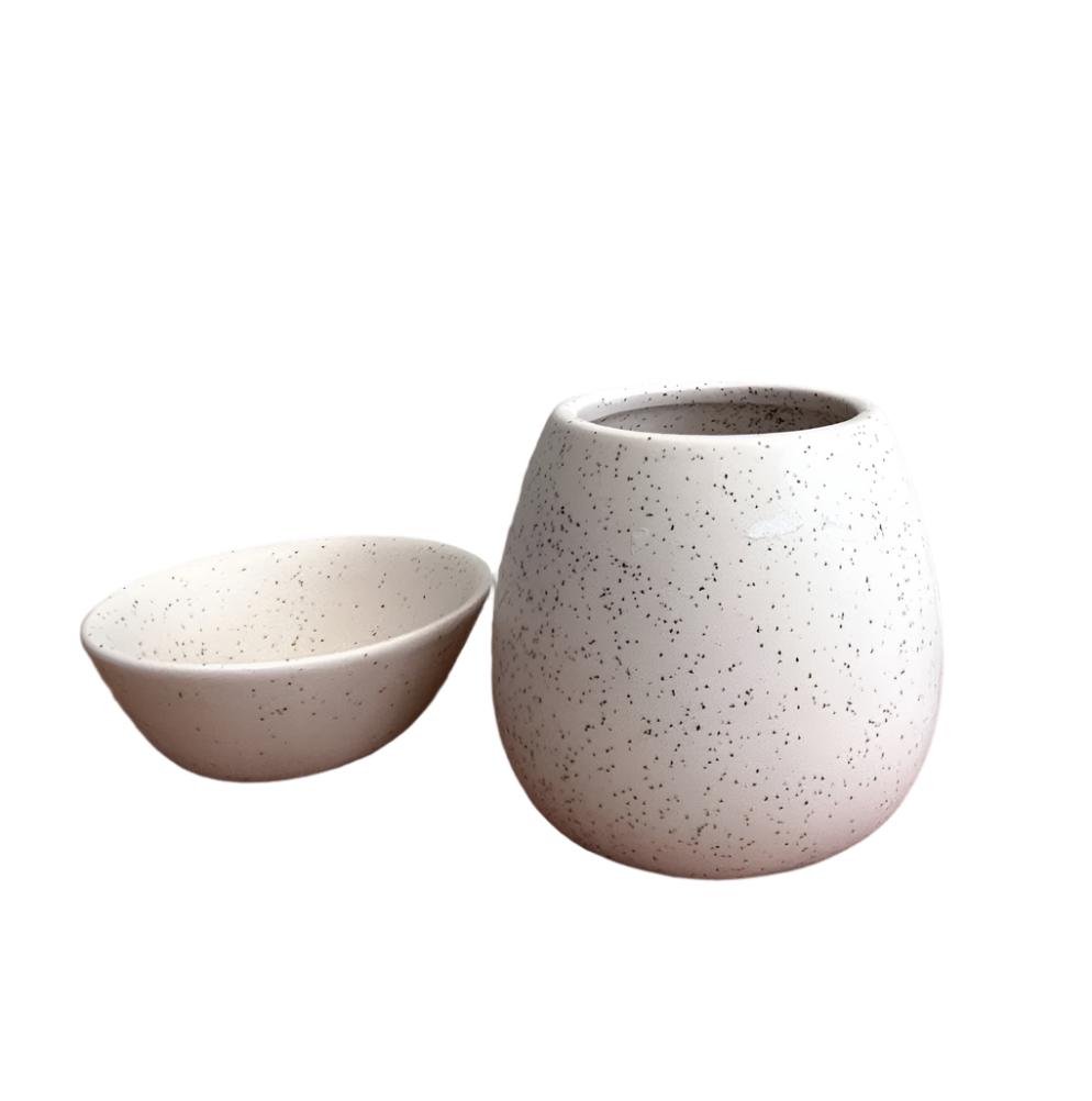 Natural Spa Collection Stoneware Wax Burner with Removeable Dish