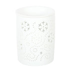White Snowflake Cut Out Tealight Burner