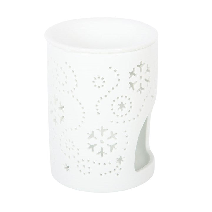 White Snowflake Cut Out Tealight Burner