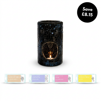 Pillar Tealight Burner + 4 Wax Snap Bars