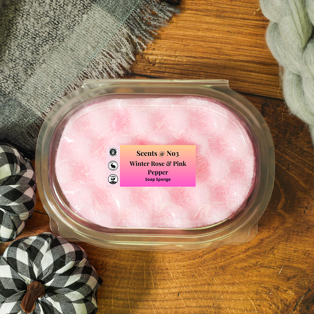 Winter Rose & Pink Pepper Exfoliating Soap Sponge