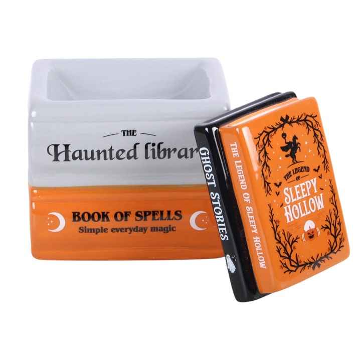 Haunted Library Book Stack Tealight Burner
