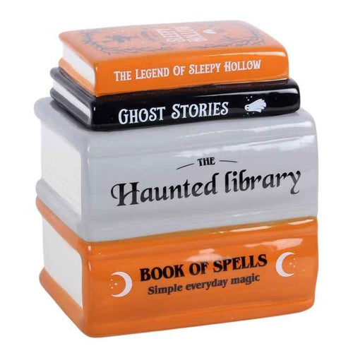 Haunted Library Book Stack Tealight Burner