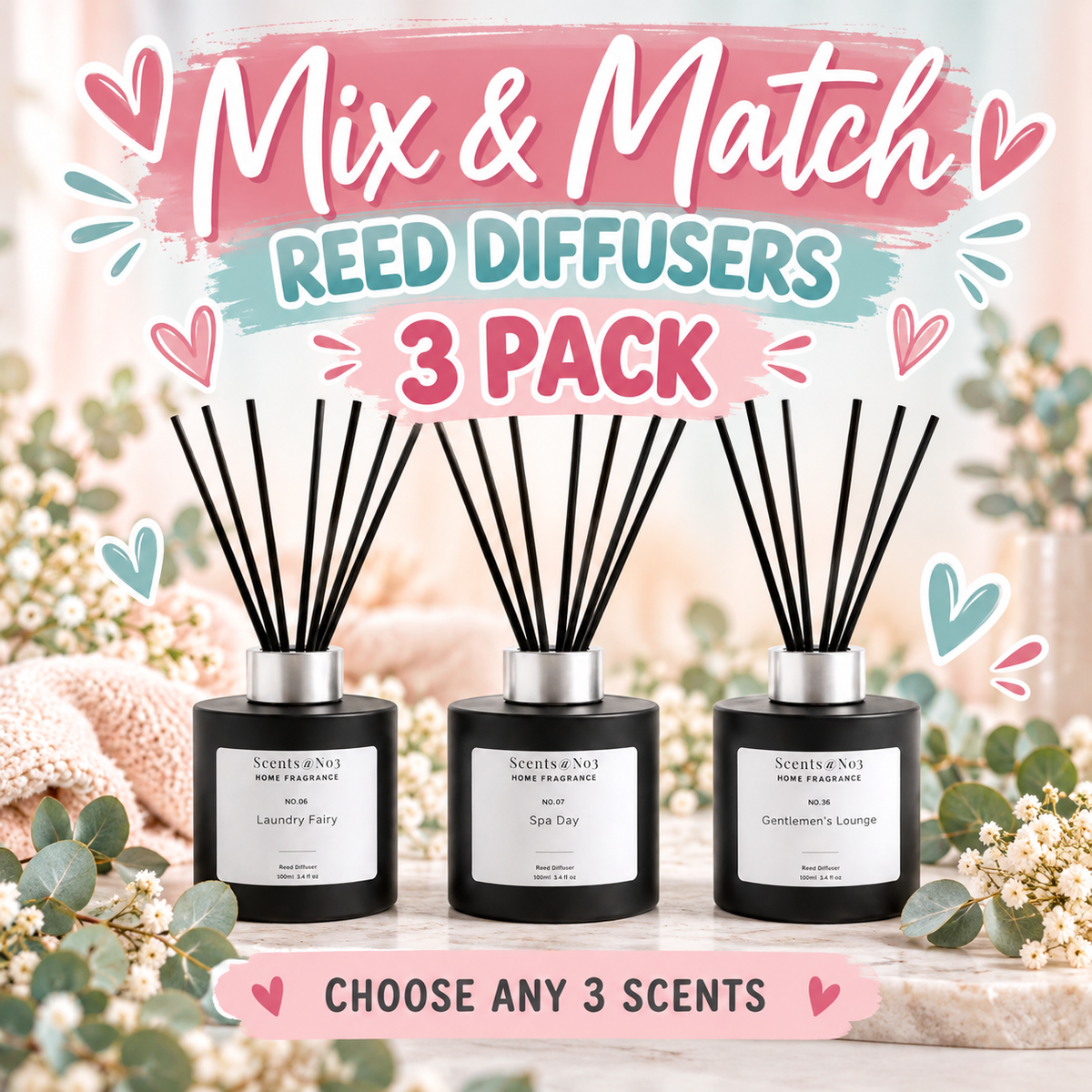 Mix & Match Reed Diffuser 3-Pack