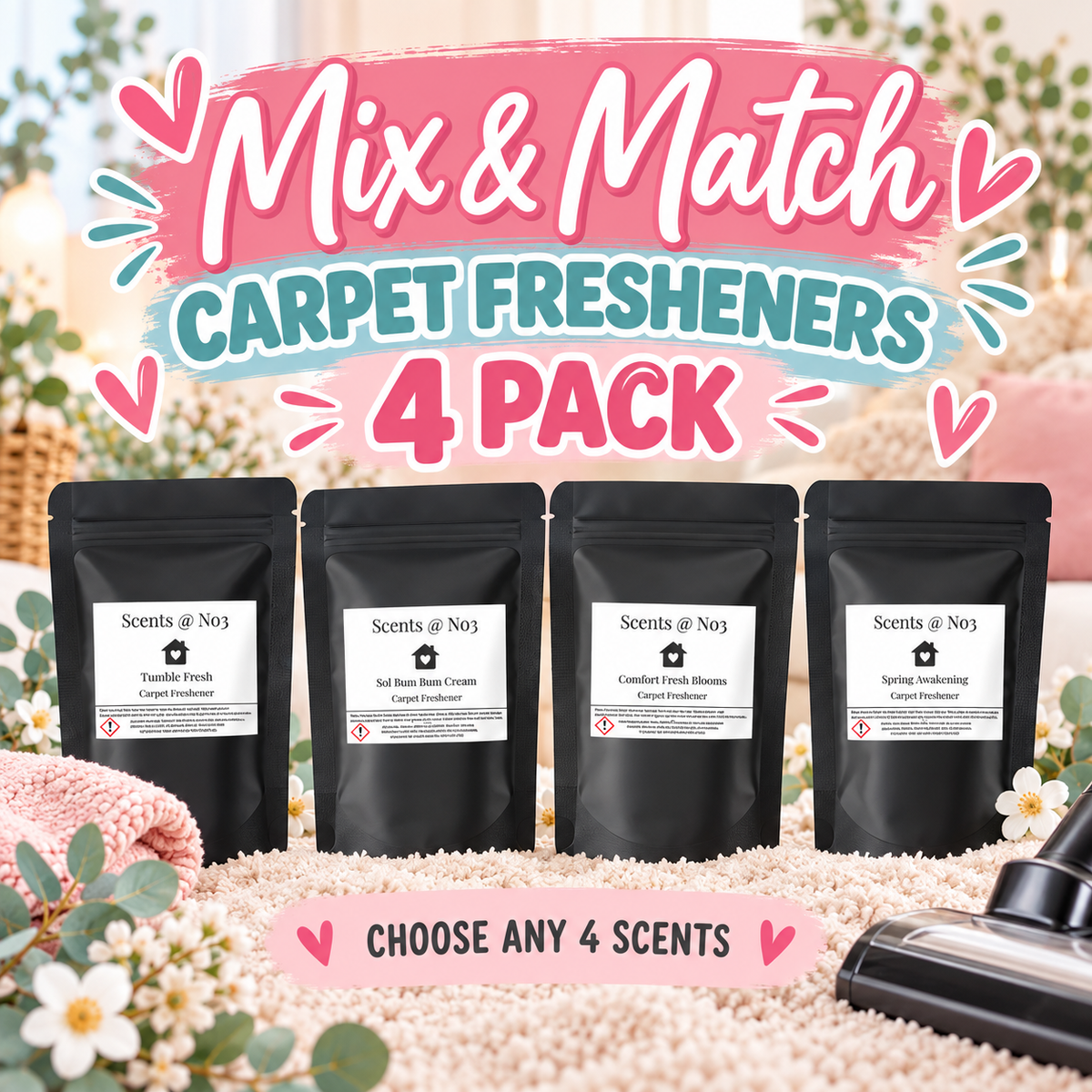 Mix & Match Carpet Freshener 4-Pack