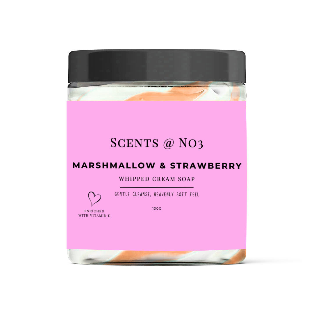 Marshmallow & Strawberry Whipped Cream Soap